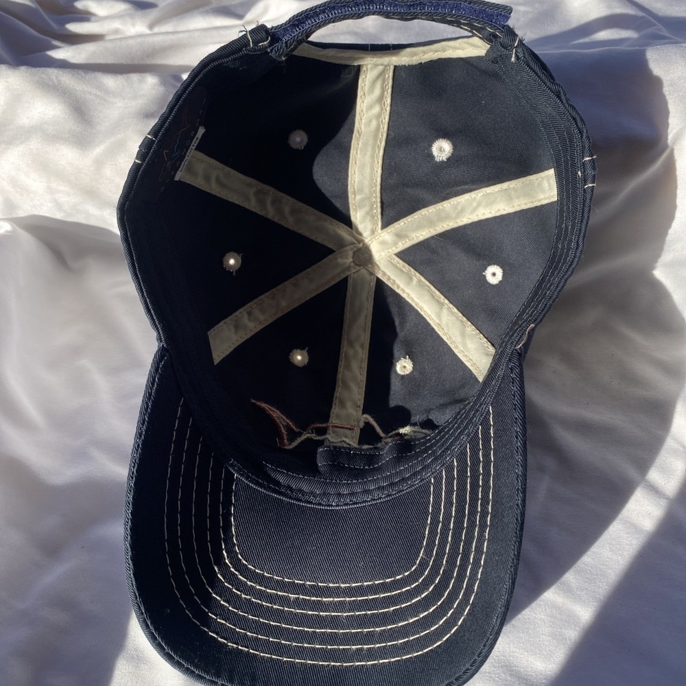 Greg Norman Fishing Cap Black Distressed Baseball Cap Outdoor Shark Hat - Picture 5 of 7